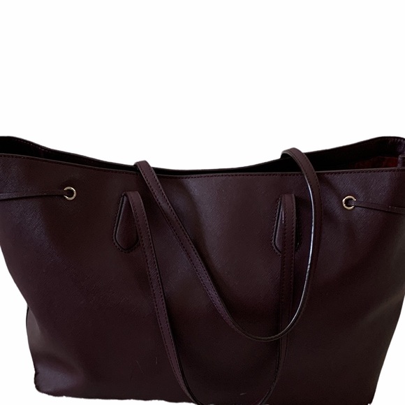 ❌SOLD❌Kate Spade New York Laurel Way Ari Tote Saffiano Leather Satchel Wine - Picture 5 of 13